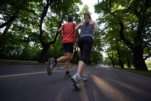 Couple running together