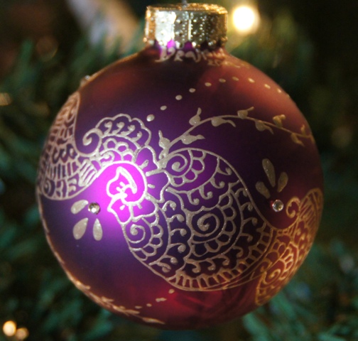 Christmas ornament on tree