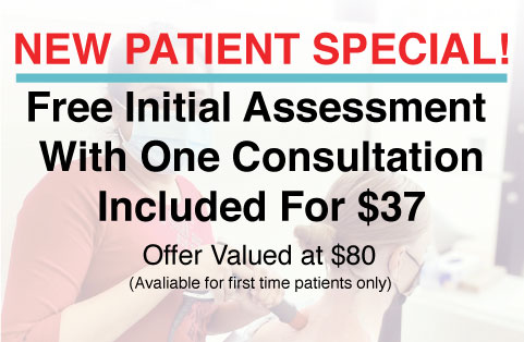Physiotherapy New Patient Special. Free Initial Assessment With One ConsultationIncluded For $37